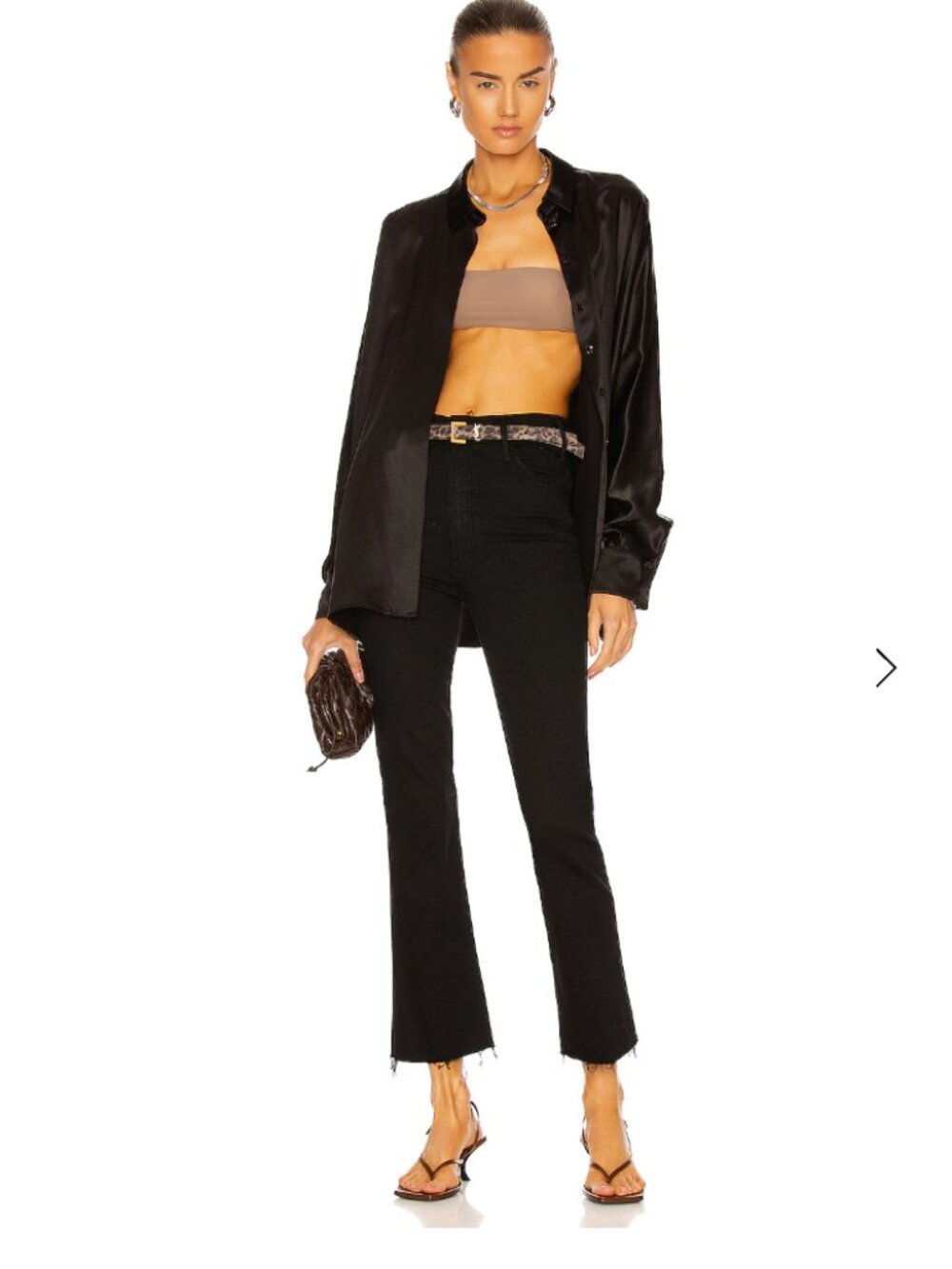 Mother Hustler Ankle Fray Jeans in Black